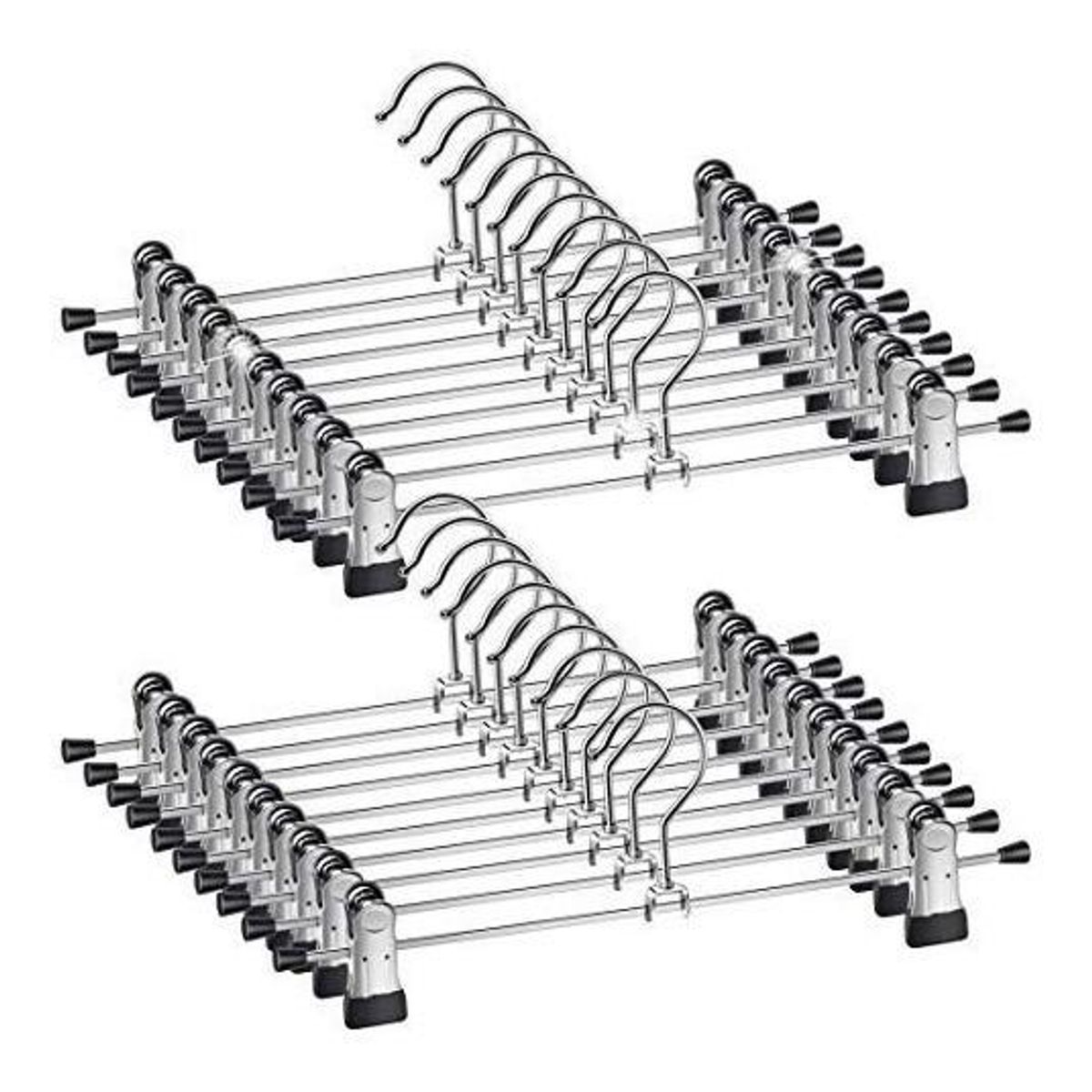 GENERICO - Pack de 10 Colgadores Metálicos con Pinza para Jeans