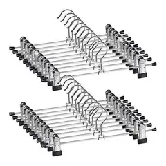GENERICO - Pack de 10 Colgadores Metálicos con Pinza para Jeans