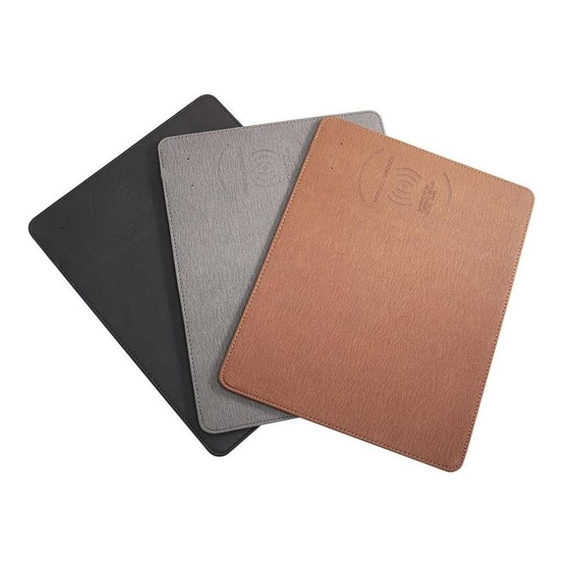 GENERICO - Mouse Pad de Cuero Sintético con Cargador Inalámbrico 5W