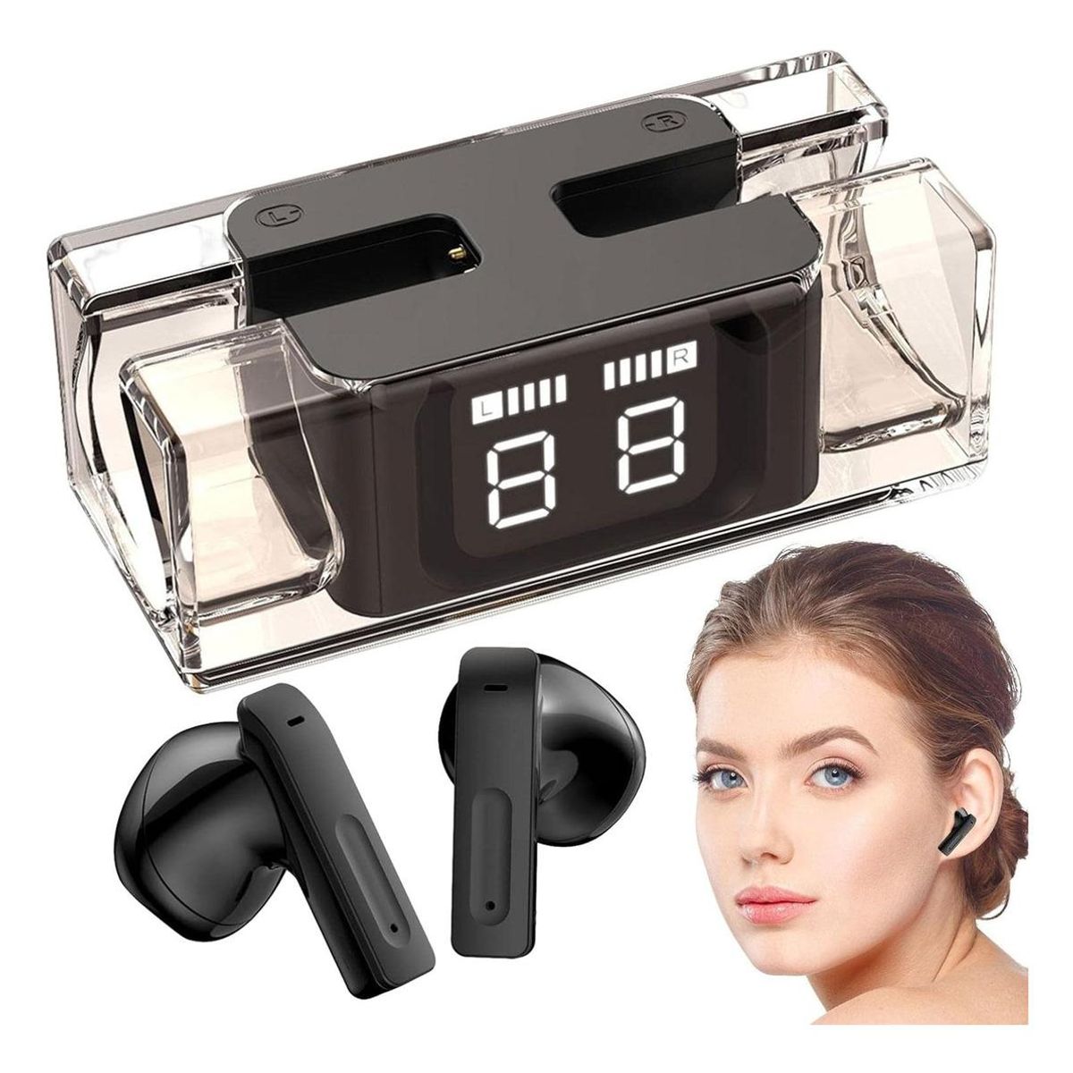 GENERICO - Auriculares Inalámbricos Bluetooth 53 con Control Táctil