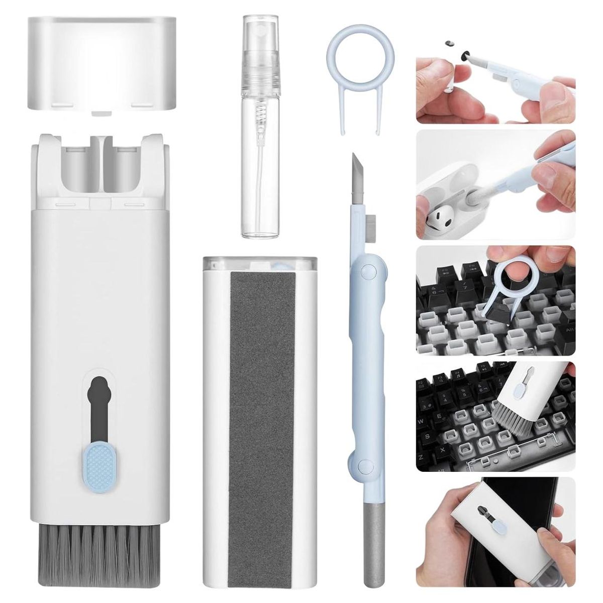 GENERICO - Kit de Limpieza Portátil 7 en 1 para Electrónicos