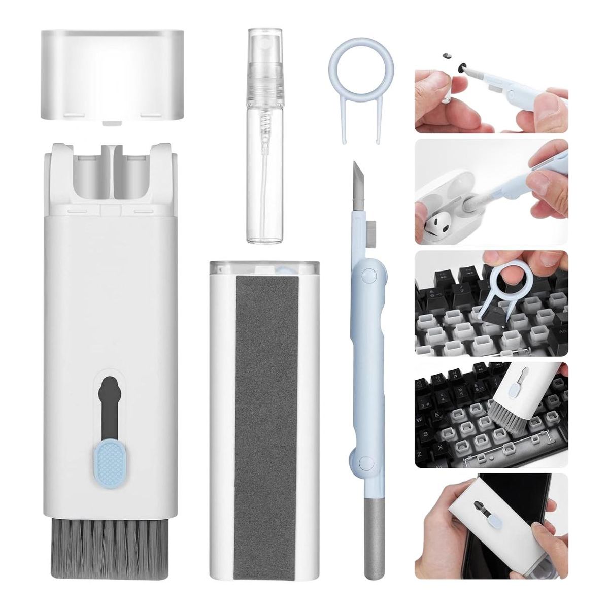 GENERICO - Kit de Limpieza Portátil 7 en 1 para Electrónicos