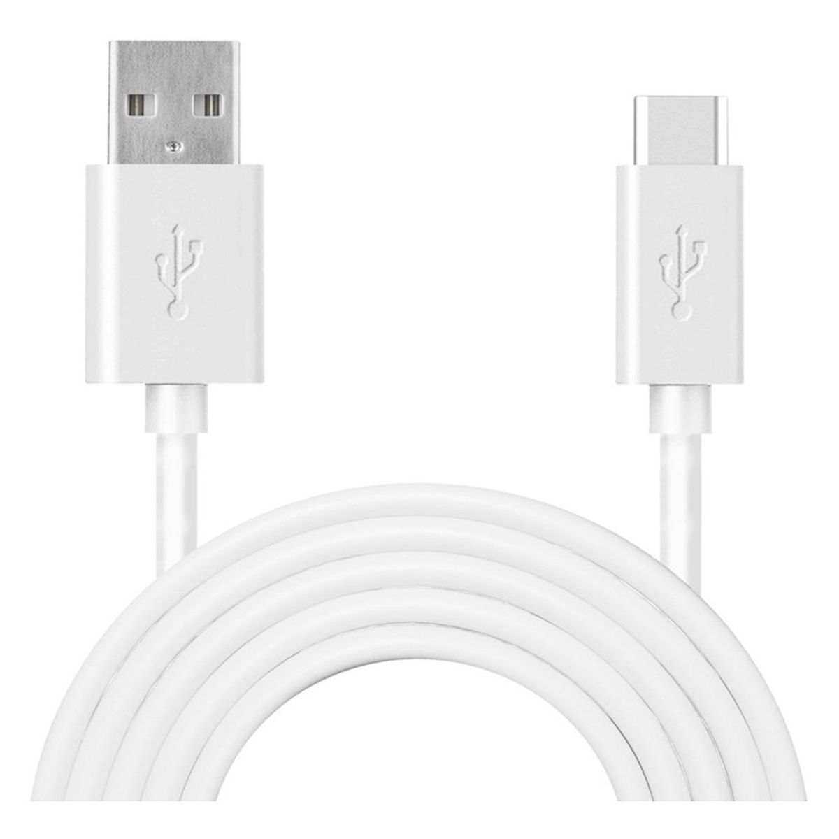 GENERICO - Cable Tipo C 2 Metros Carga Rápida 21A Blanco