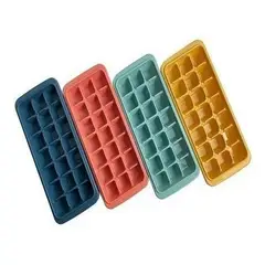 GENERICO - Molde para 21 Cubos de Hielo con Tapa Plástica Resistente