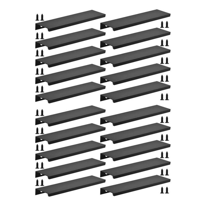 GENERICO - Tiradores Rectangulares para Cajón de Aluminio - 20 Unidades