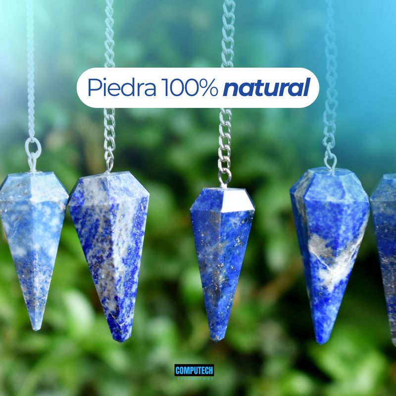 GENERICO - Péndulo Adivinación Reiki Radiestesia Plata 925 Lapislazuli