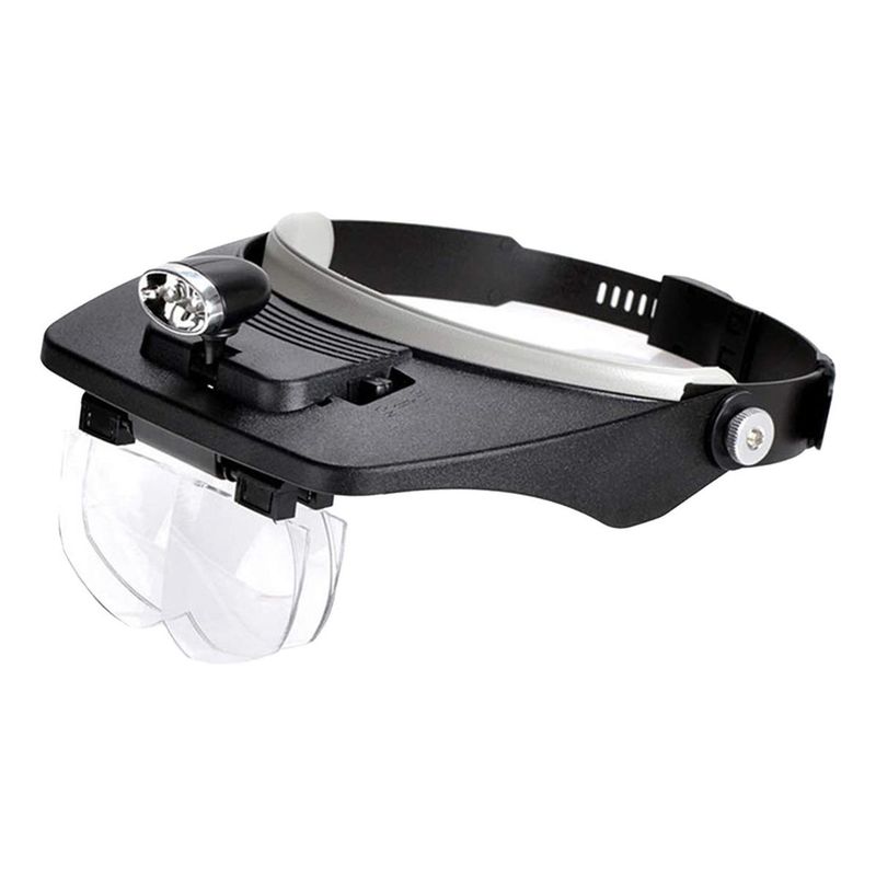 GENERICO - Lupa de Cabeza con Luz LED y Lentes Intercambiables
