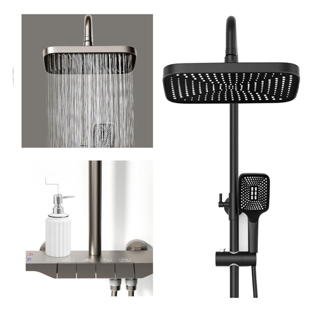 GENERICO - Ducha Columna Moderna con 4 Funciones y Diseño Elegante