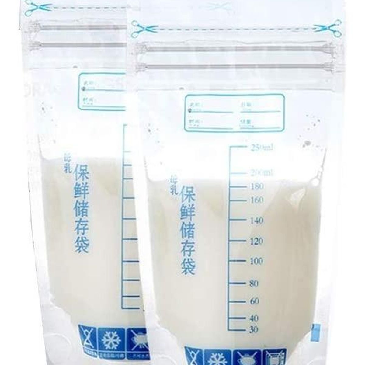 GENERICO - Bolsas de Almacenamiento de Leche Materna 250 ml Pack de 30