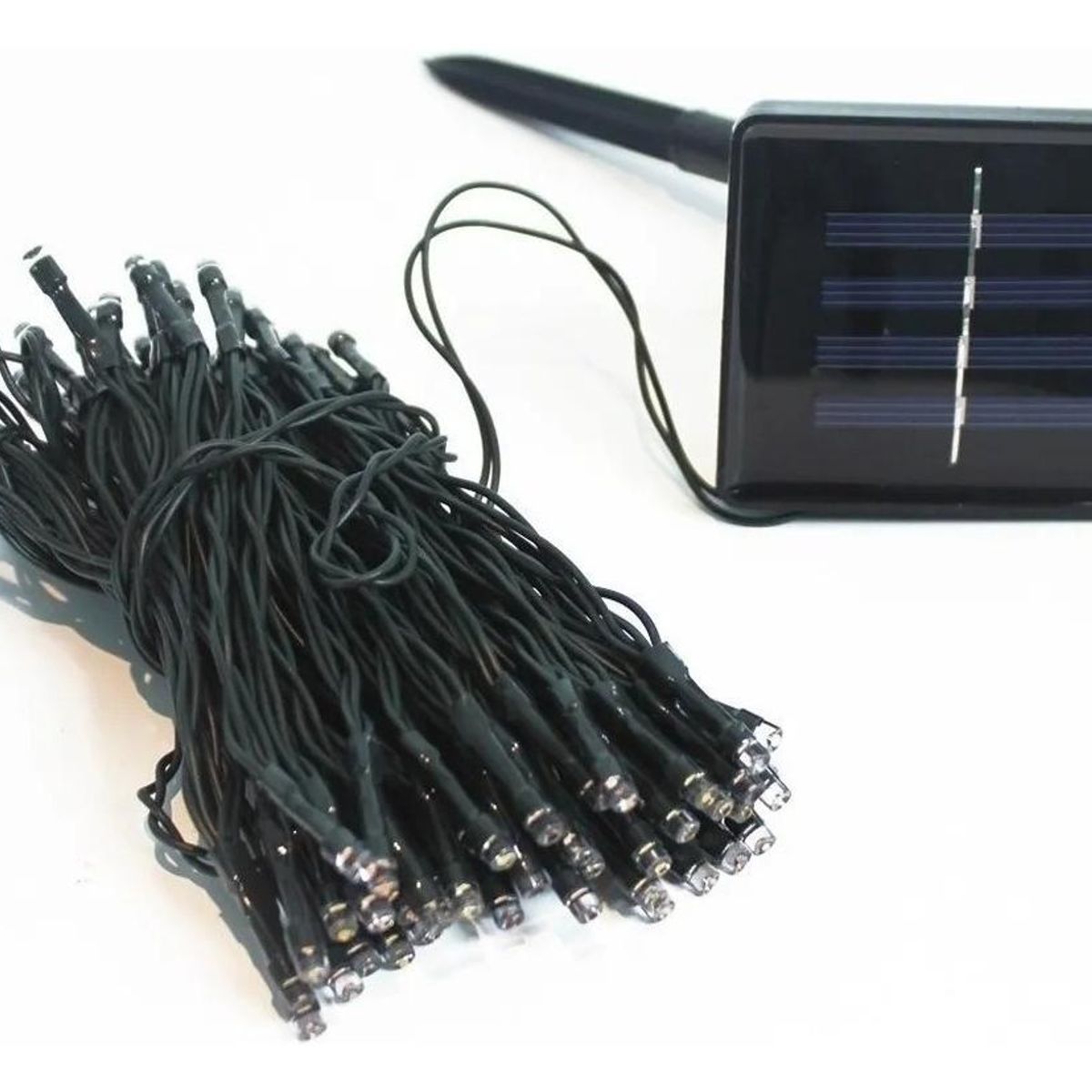 GENERICO - Guirnalda Solar LED 100 Luces Cálidas 10 Metros