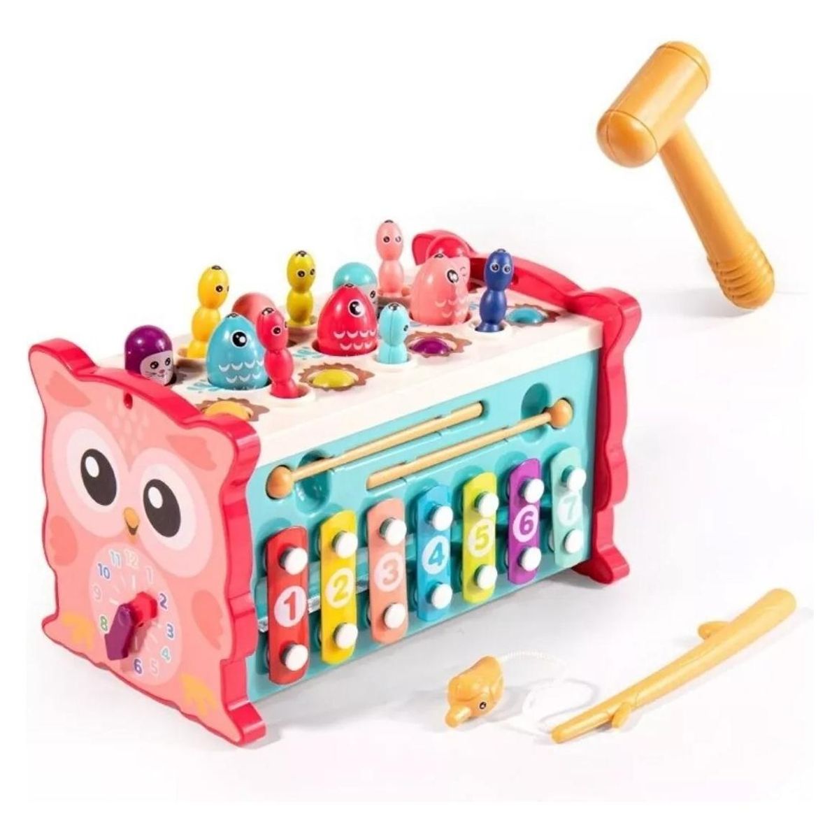 GENERICO - Juguete Montessori Búho Musical con Martillo para Bebés