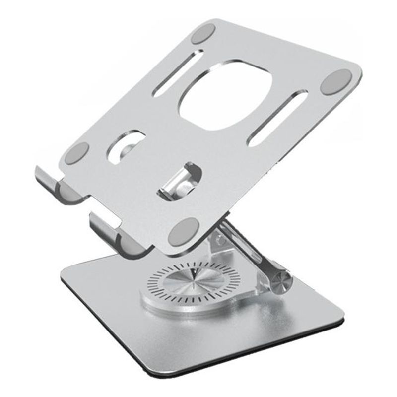 GENERICO - Soporte Giratorio 360° para Tabletas y Laptops Plegable de Aluminio