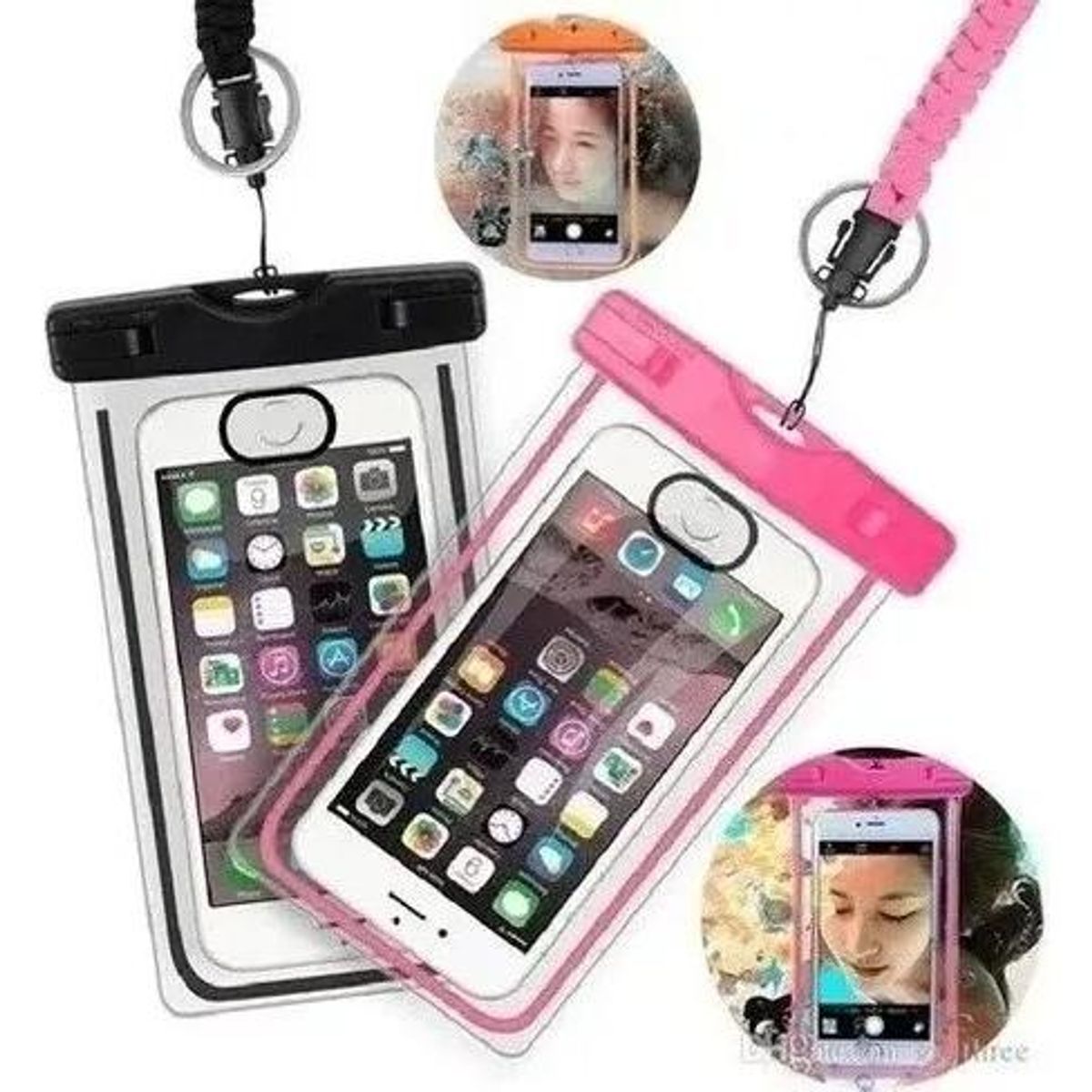 GENERICO - Pack de 2 Fundas Impermeables para Celular Protector de Agua