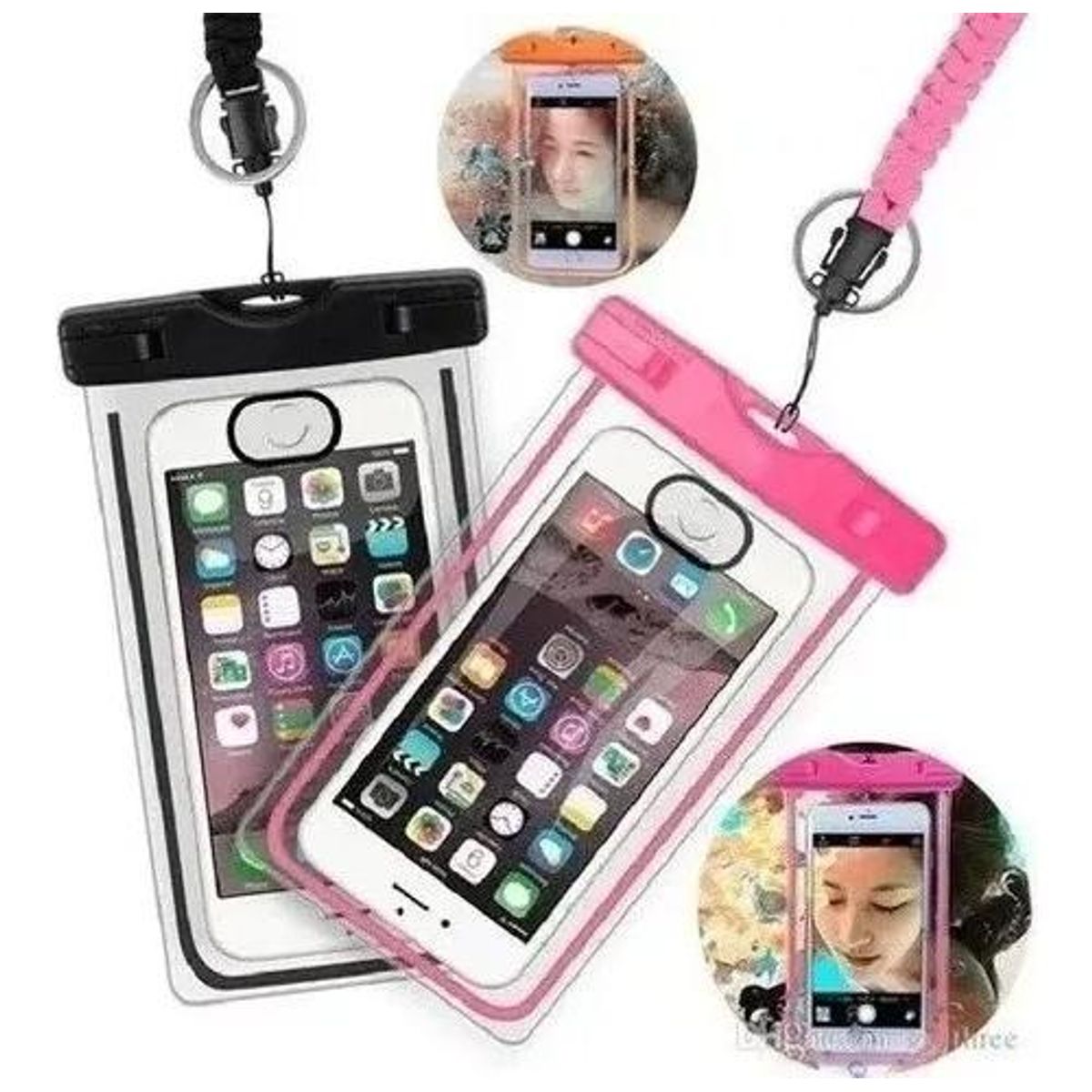 GENERICO - Pack de 2 Fundas Impermeables para Celular Protector de Agua