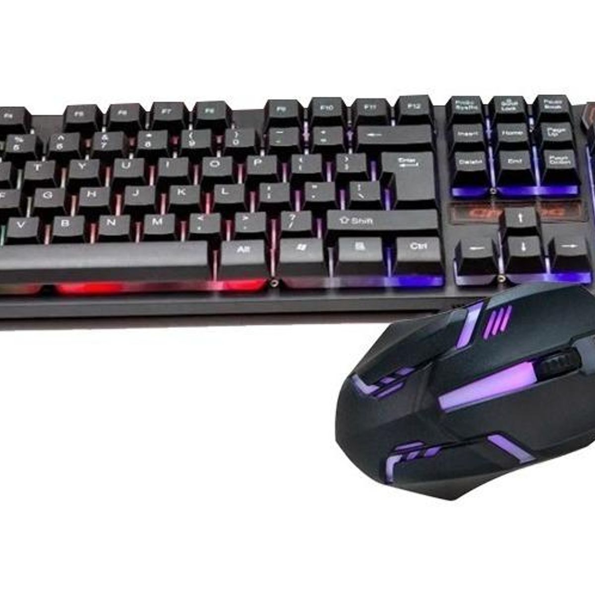 GENERICO - Teclado y Mouse Gamer Retroiluminado USB LED RGB
