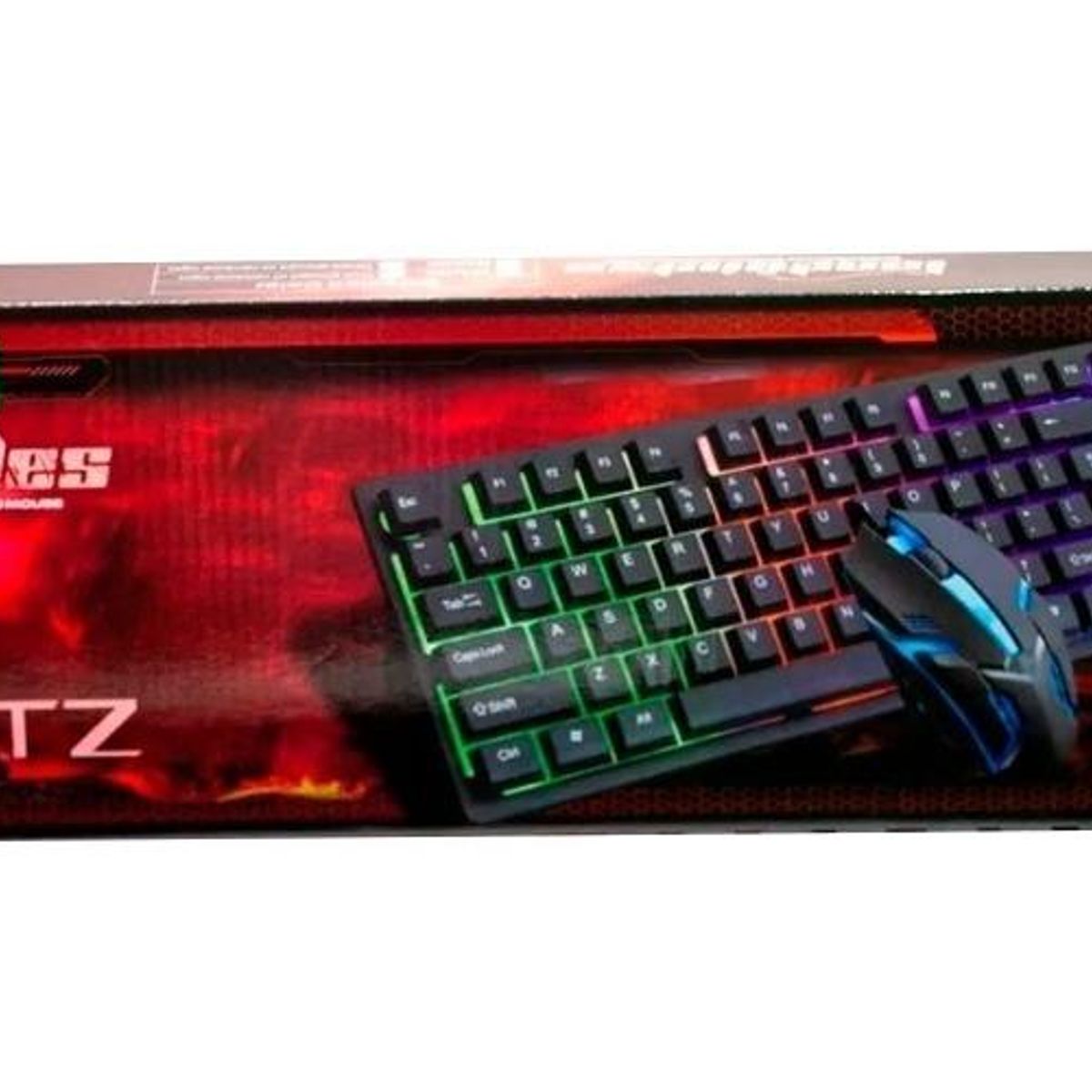 GENERICO - Teclado y Mouse Gamer Retroiluminado USB LED RGB