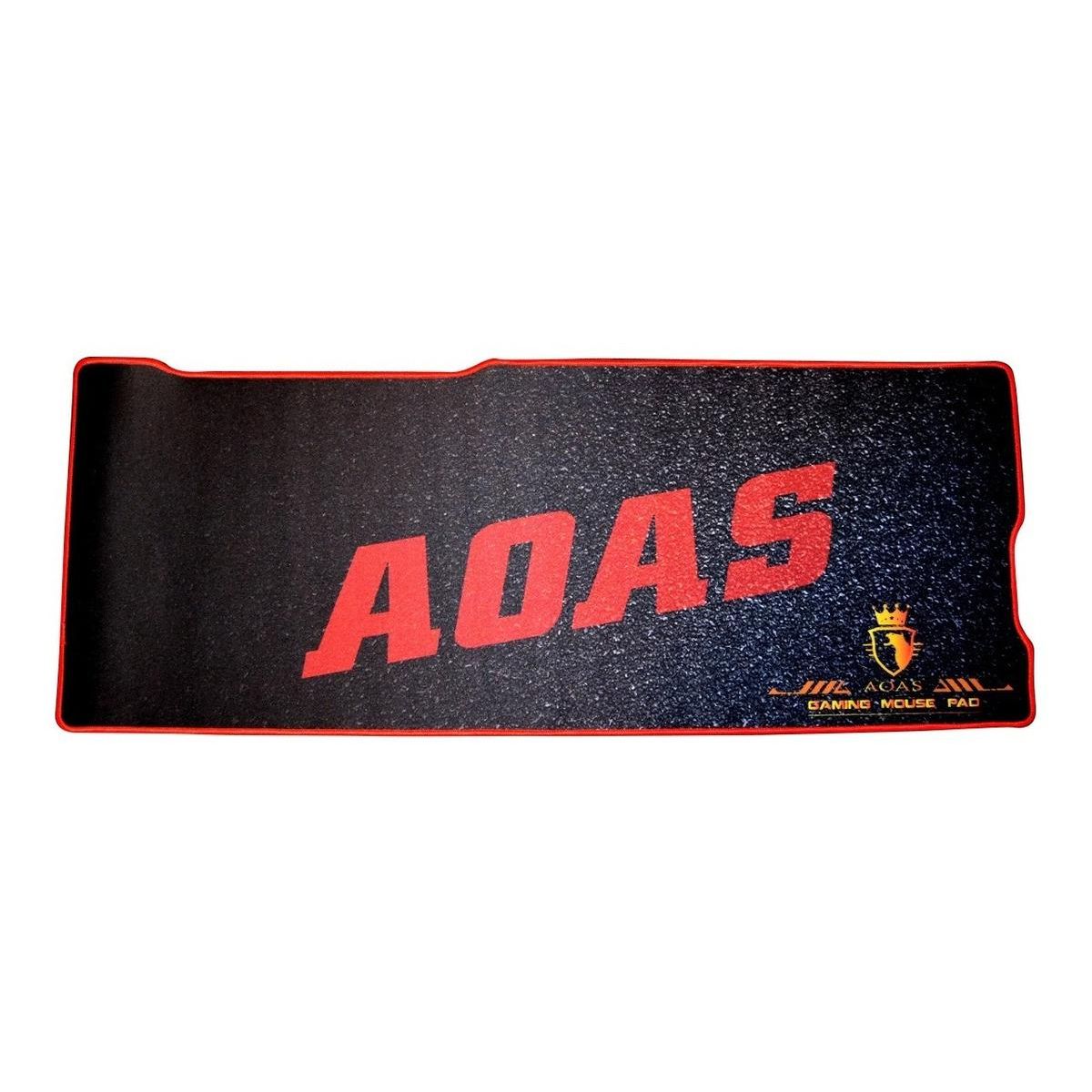 GENERICO - Mouse Pad XXL 80x30 cm Antideslizante Diseño Negro y Rojo