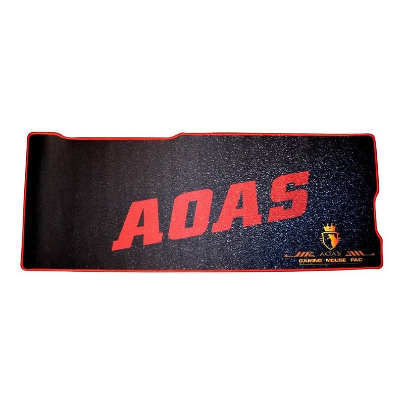 GENERICO - Mouse Pad XXL 80x30 cm Antideslizante Diseño Negro y Rojo