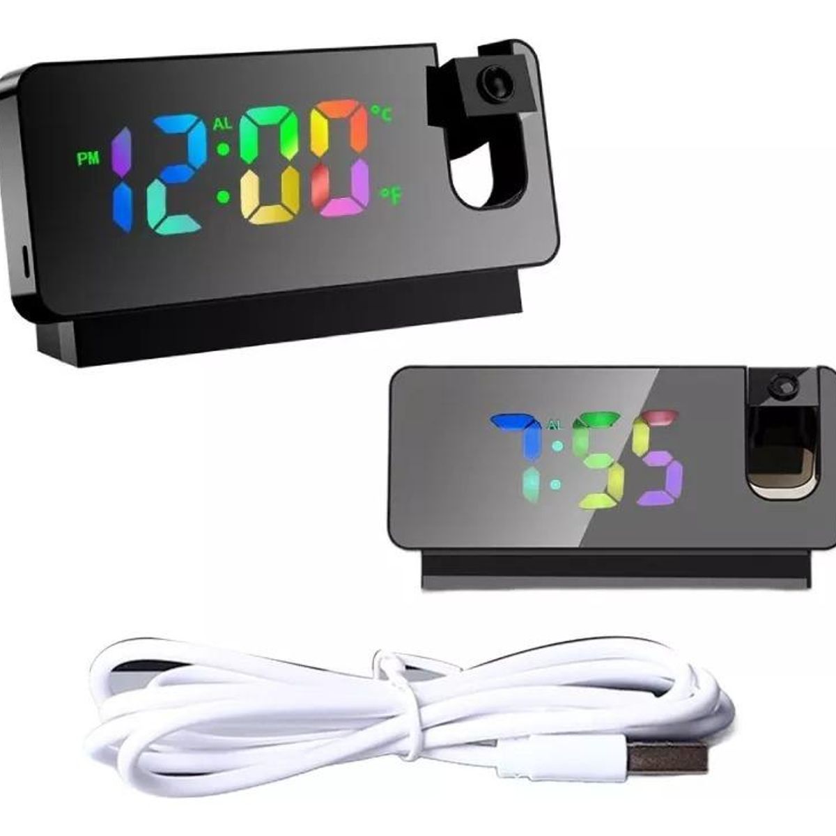 GENERICO - Reloj Despertador Digital con Proyección y Temperatura