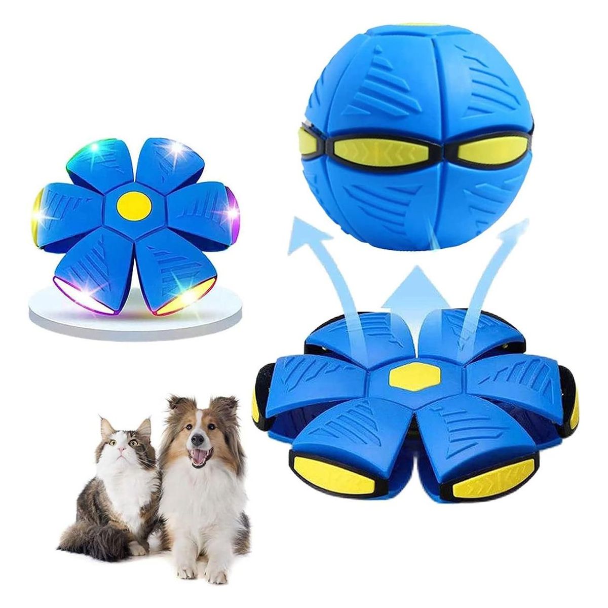 GENERICO - Pelota Mágica LED Cambiante en Forma de OVNI para Mascotas
