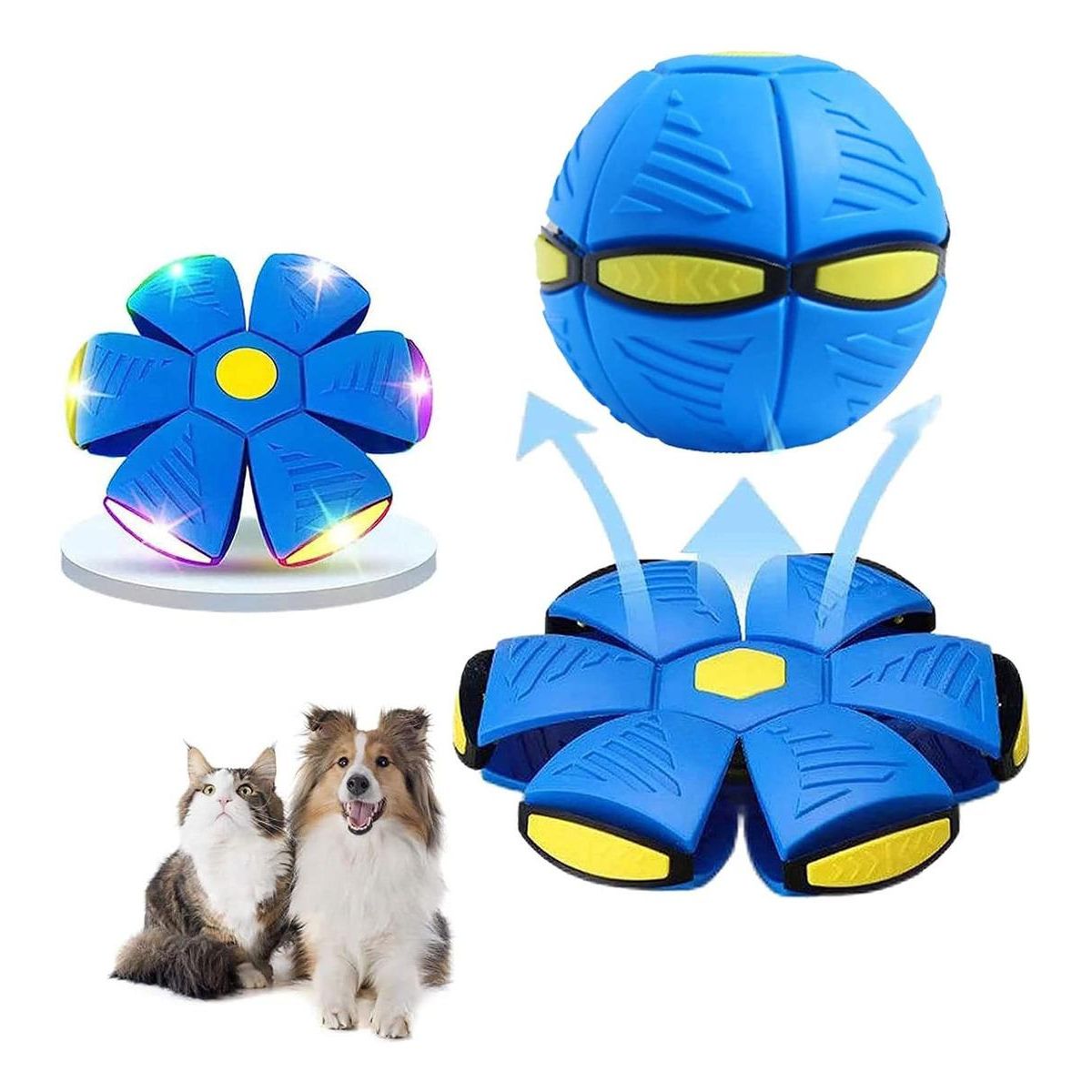 GENERICO - Pelota Mágica LED Cambiante en Forma de OVNI para Mascotas