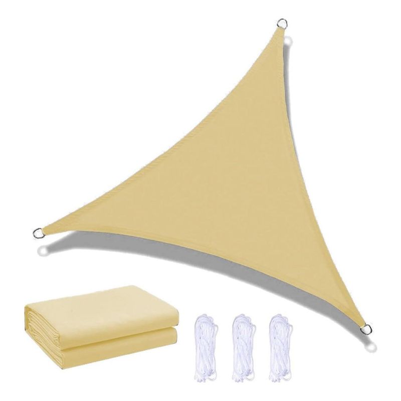 GENERICO - Toldo Vela Triangular 35m Beige Sombra Exterior