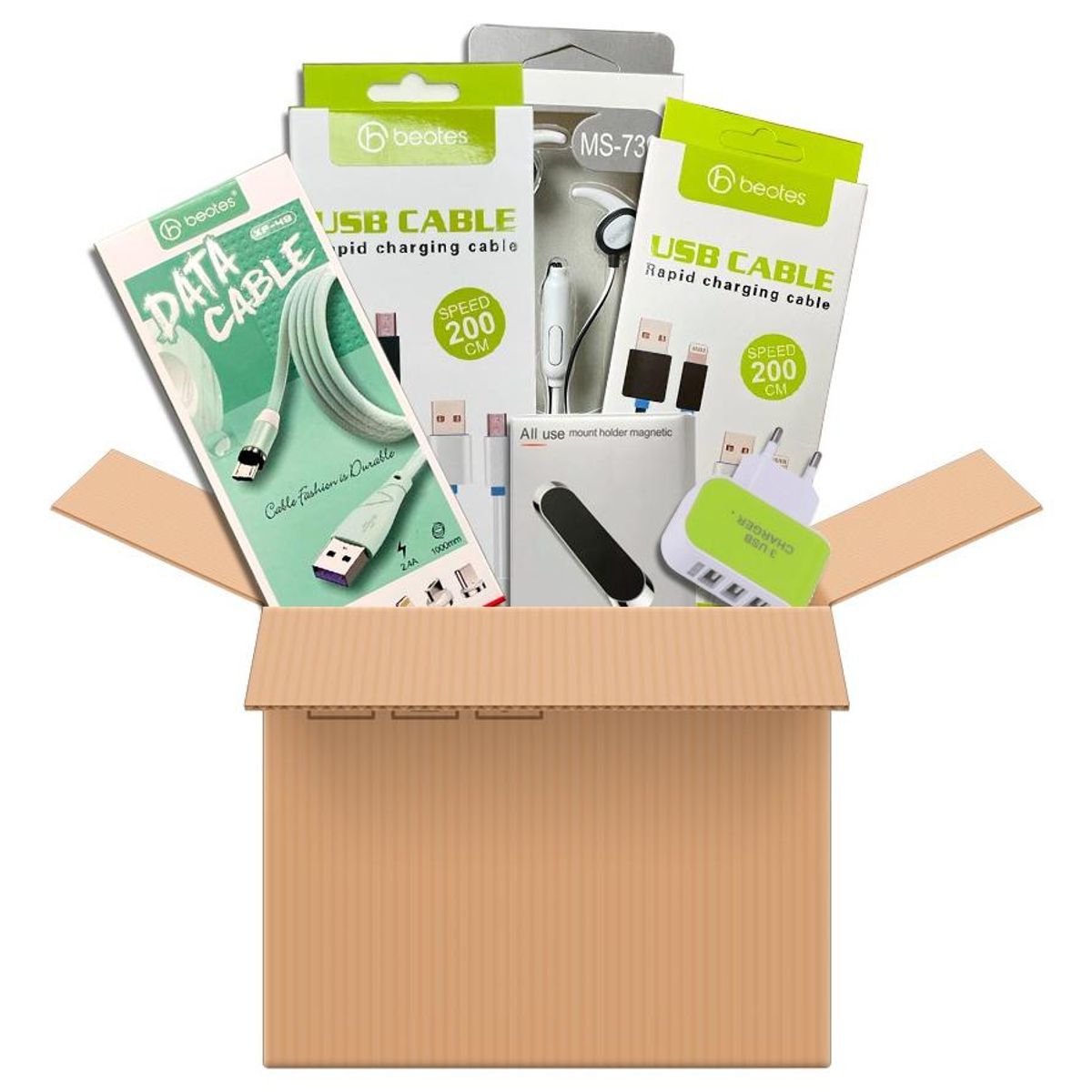 GENERICO - Kit Emprendedores Cables USB Audífonos y Soportes