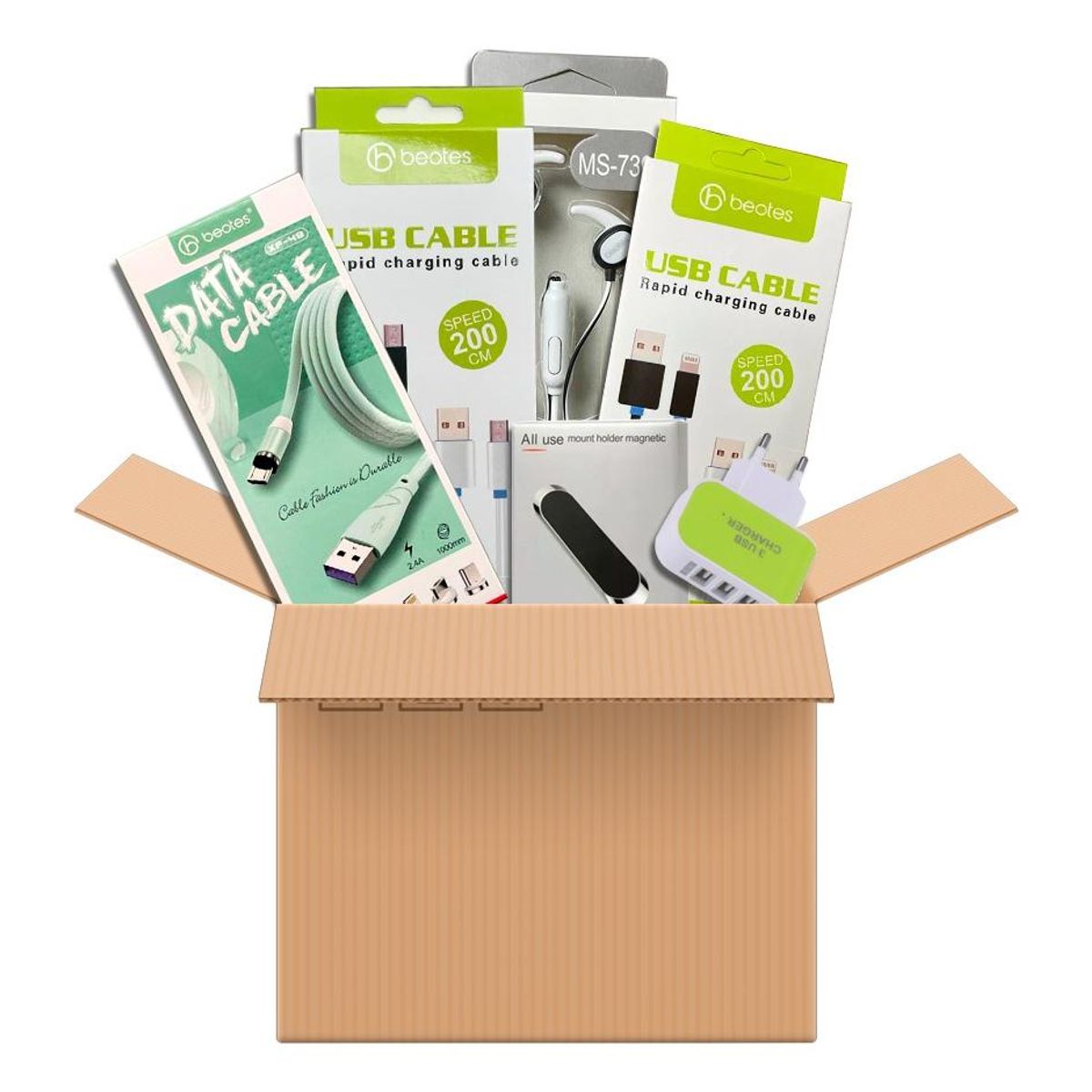 GENERICO - Kit Emprendedores Cables USB Audífonos y Soportes