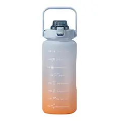GENERICO - Botella Motivacional de Agua 2L con Stickers Decorativos