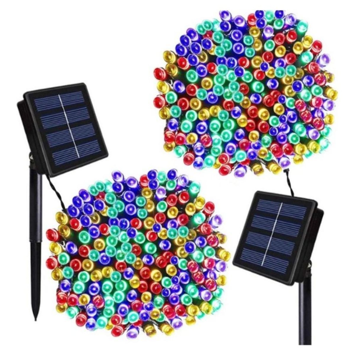 GENERICO - Pack de 2 Guirnaldas Solares LED 10 Metros para Decoración