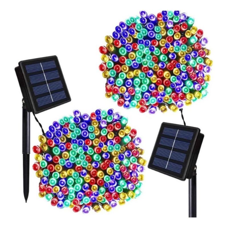 GENERICO - Pack de 2 Guirnaldas Solares LED 10 Metros para Decoración
