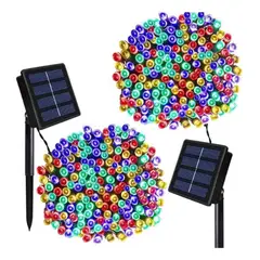 GENERICO - Pack de 2 Guirnaldas Solares LED 10 Metros para Decoración