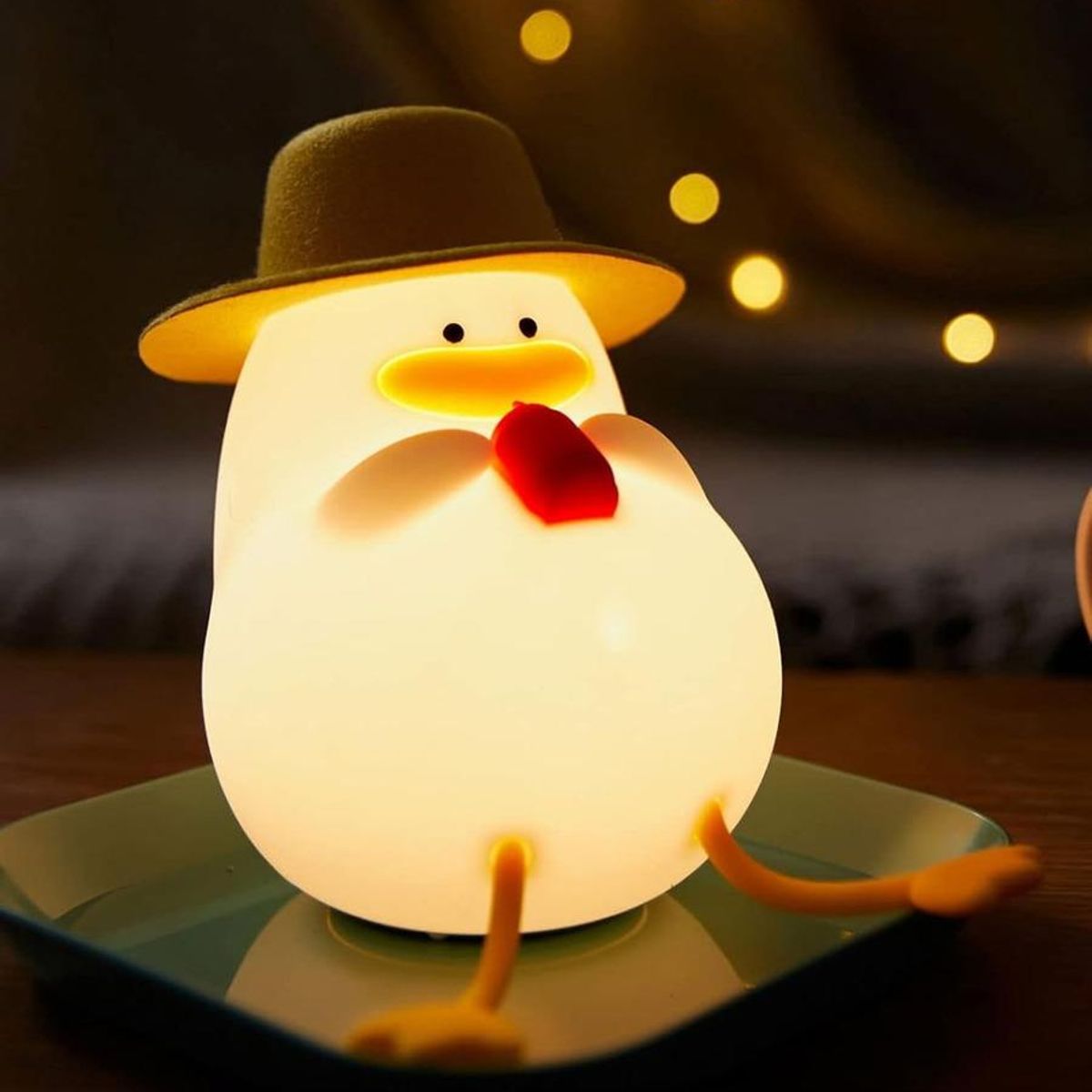 GENERICO - Luz Nocturna Recargable LED Pato de Silicona para Niños