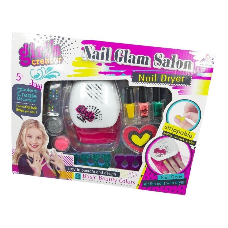 GENERICO - Kit de Manicura para Niñas con Secadora y Accesorios