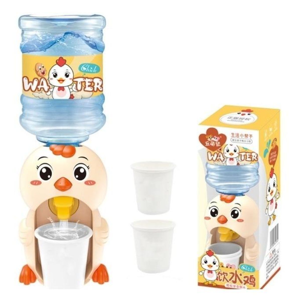 GENERICO - Mini Dispensador de Agua con Vasos para Niños