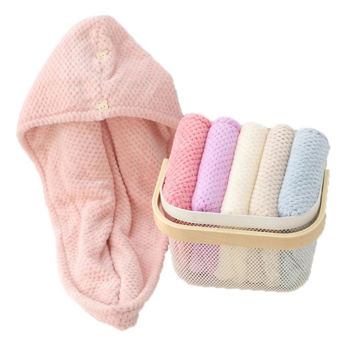 GENERICO - Toalla Turbante de Microfibra para Secar el Cabello