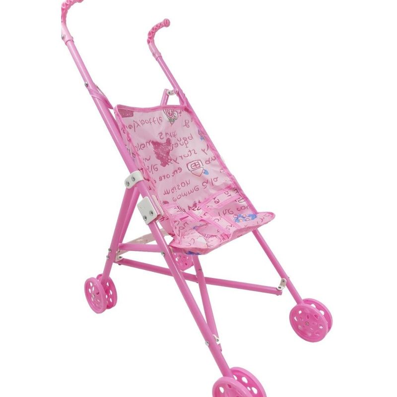 GENERICO - Coche Paraguas Rosado Para Muñecas de Plástico