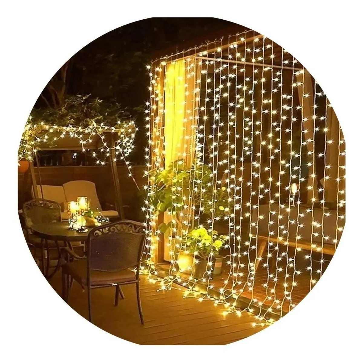 GENERICO - Cortina LED 480 luces 6x2 mts para eventos y jardines