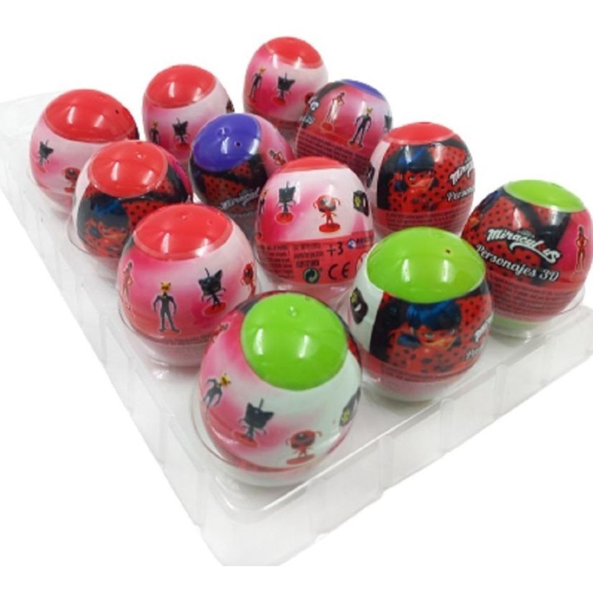 GENERICO - Pack de 12 Huevos Sorpresas de Pascua con Figuras Diversas