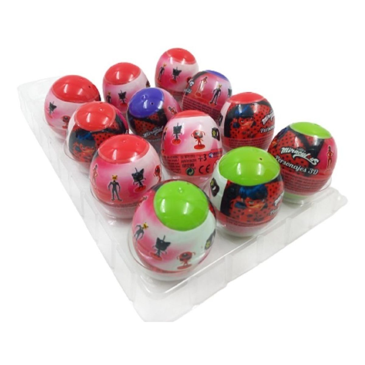 GENERICO - Pack de 12 Huevos Sorpresas de Pascua con Figuras Diversas