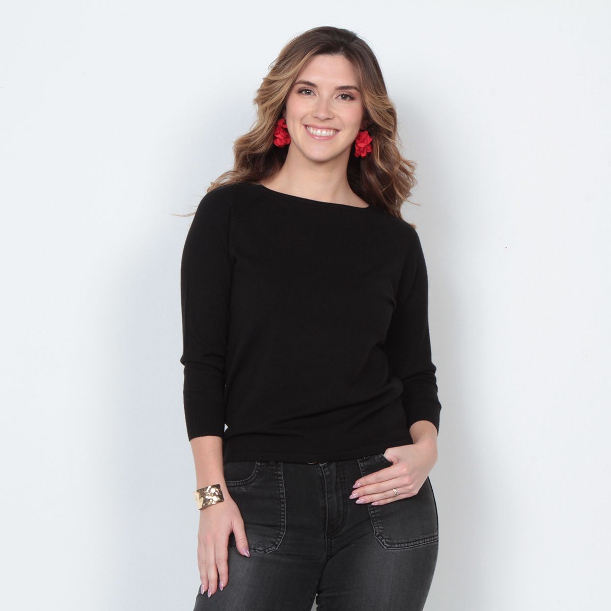 WADOS - SWEATER MANGA 3/4 ESCOTE BOTE