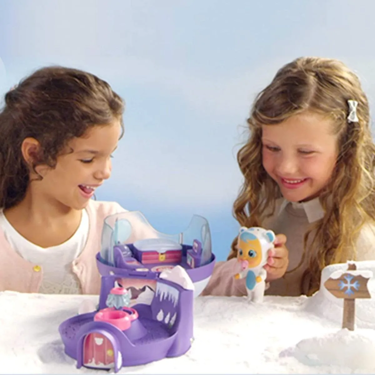 GENERICO - Iglú de Kristal con Bebé Llorón Original y Accesorios