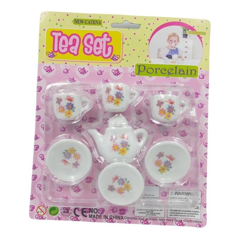 GENERICO - Set de 7 Piezas de Tazas de Té de Porcelana