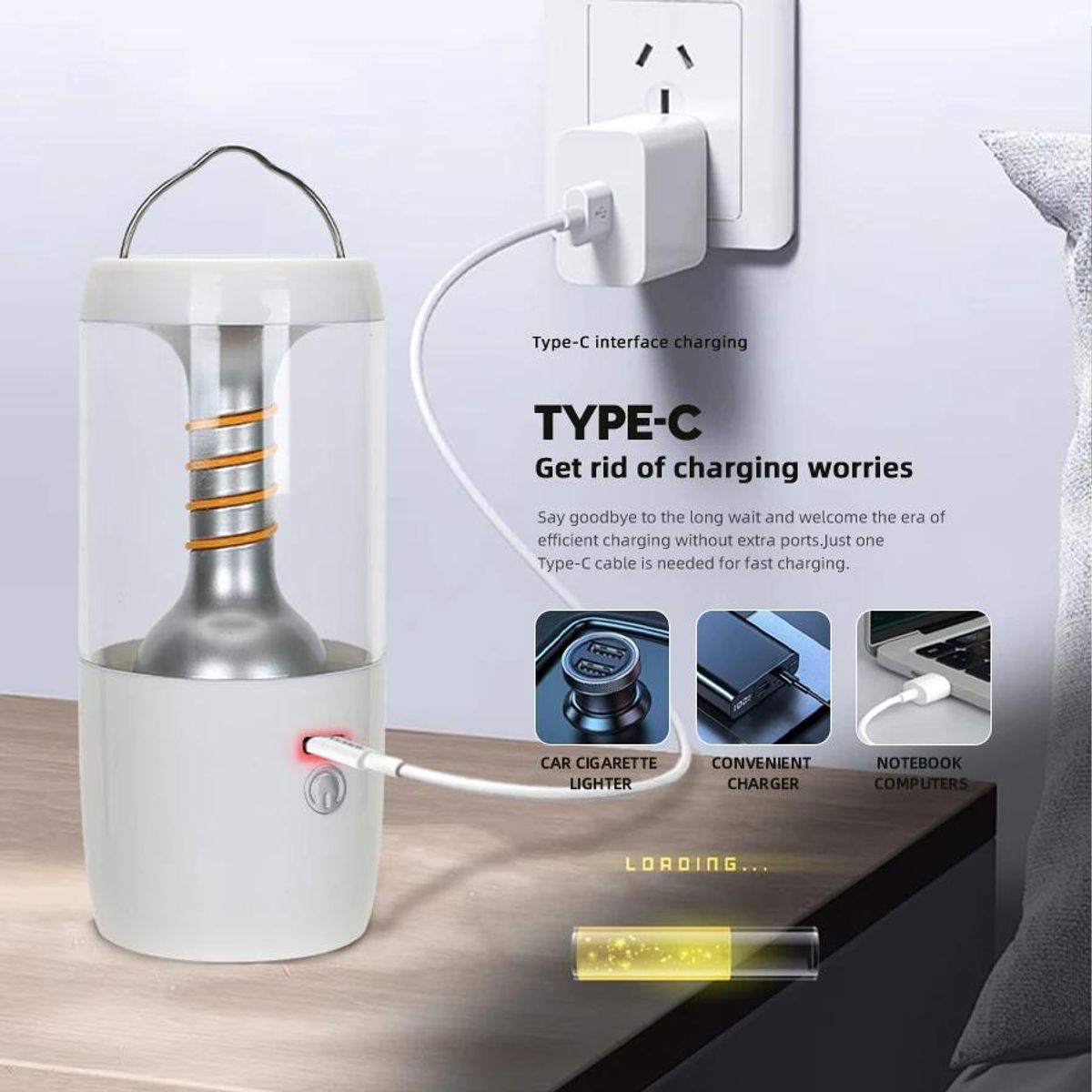 GENERICO - Linterna de Emergencia Recargable con Luz Ajustable