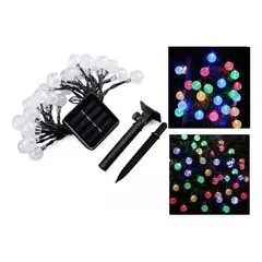 GENERICO - Guirnalda Solar de LEDs Multicolor para Decoración Exterior 10m