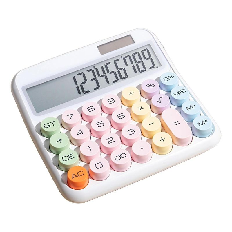 GENERICO - Calculadora de Escritorio Solar Grande y Estética.