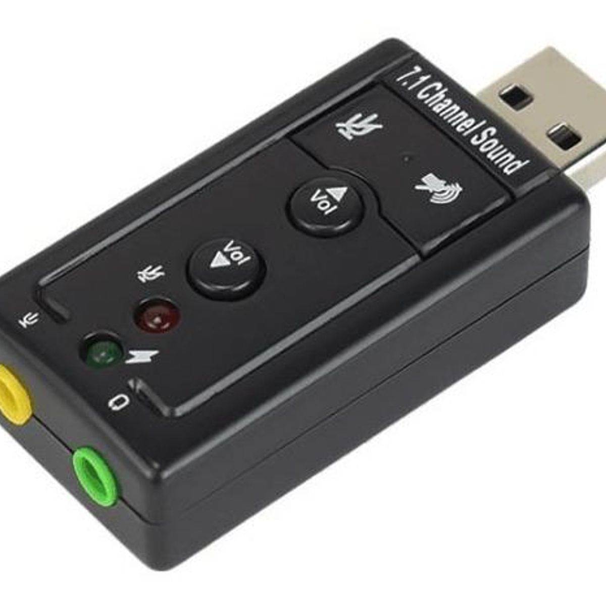 GENERICO - Adaptador de Sonido USB Externo 71 con Control de Volumen