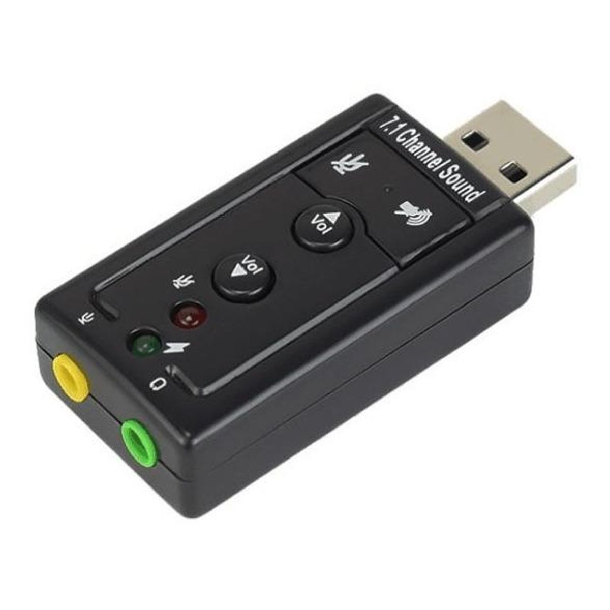 GENERICO - Adaptador de Sonido USB Externo 71 con Control de Volumen
