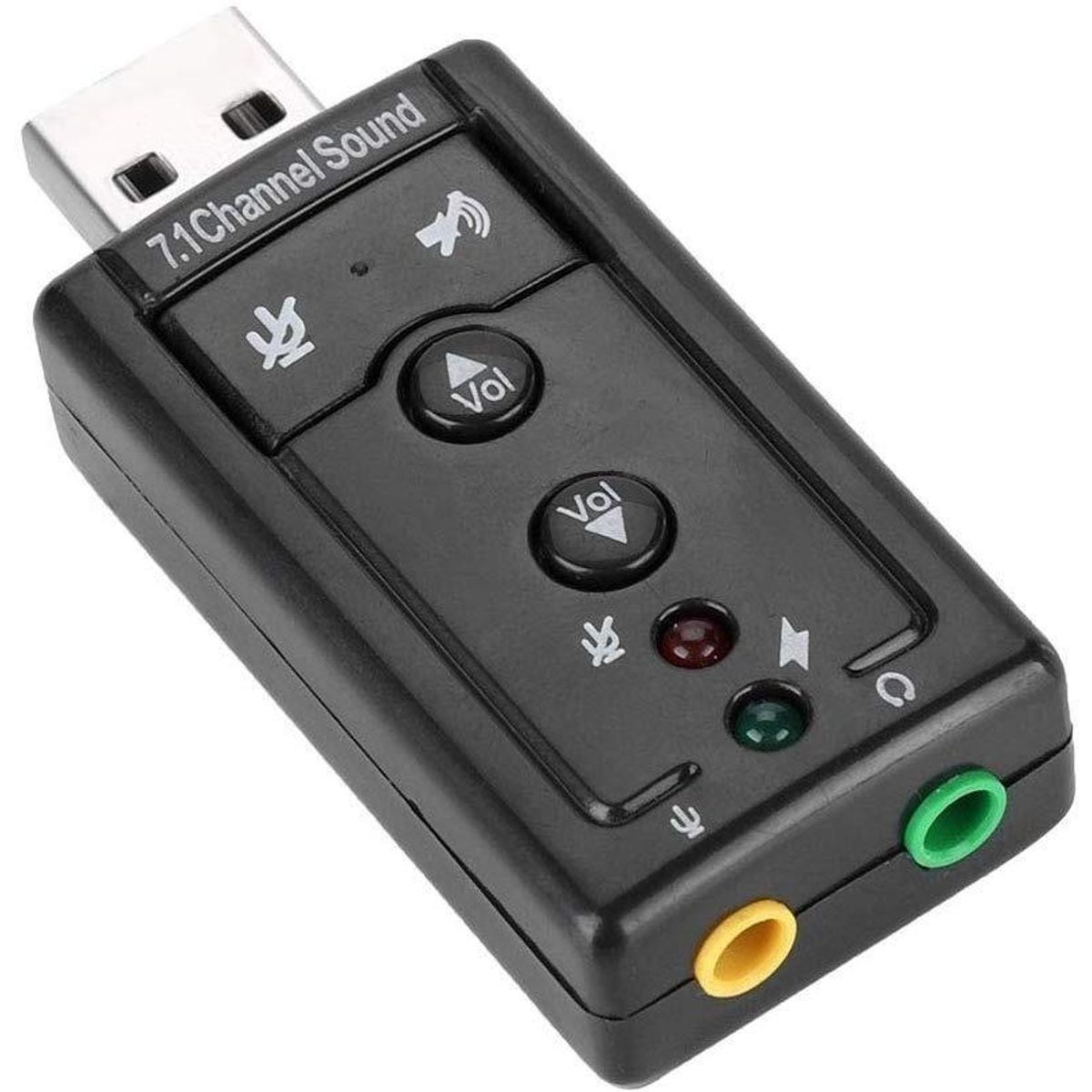 GENERICO - Adaptador de Sonido USB Externo 71 con Control de Volumen