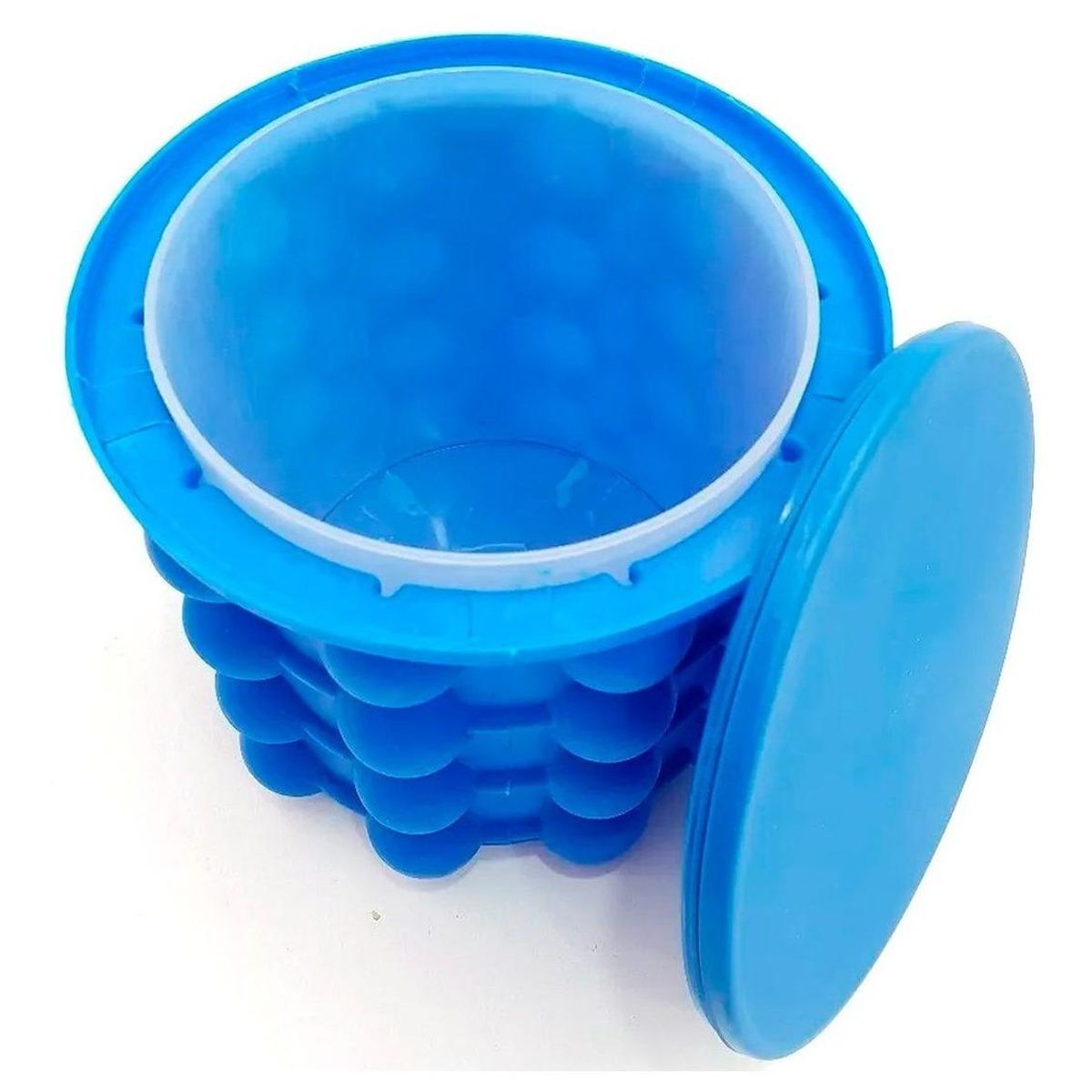 GENERICO - Cubeta de Silicona para Hielo con Tapa Hermética